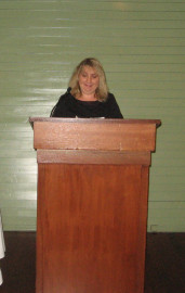 Christine at Podium